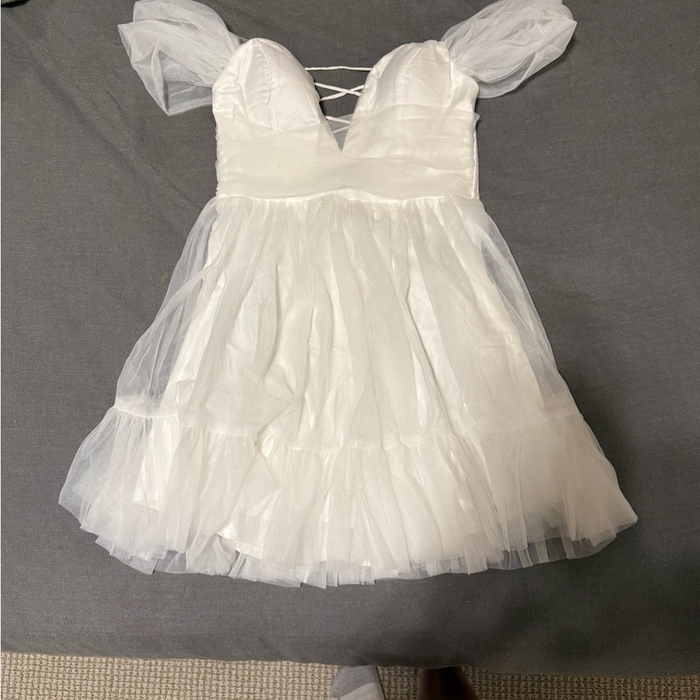 Selfie Leslie White Mini Dress